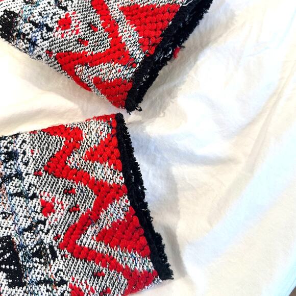 IRO Kroe Red Tweed Tapestry Short Cropped Jacket Small - Picture 11 of 12